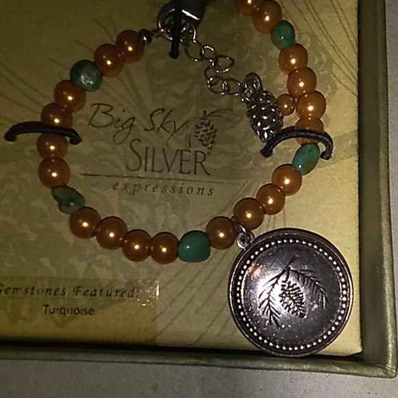 Big Sky Silver Pinecone Locket Bracelet - Picture 3 of 4